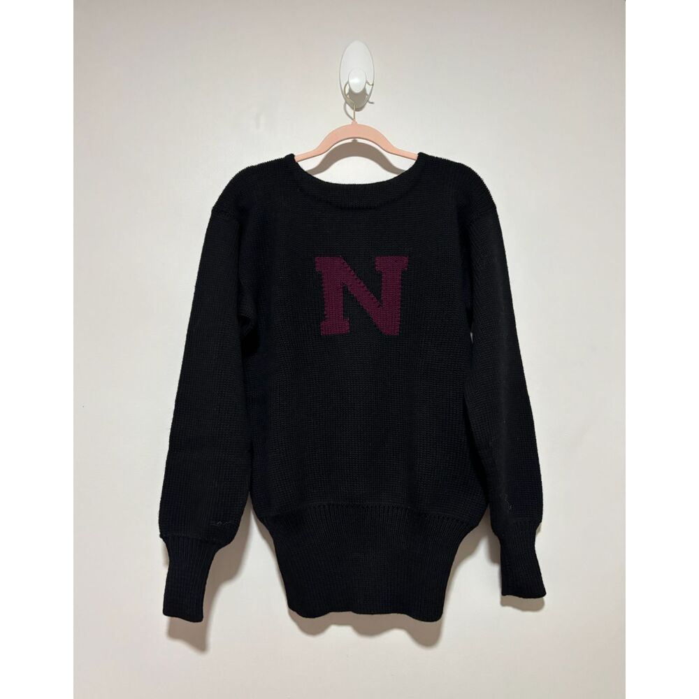 Vintage 1940s/1950s Hanson 100% Virgin Wool Varsity Letterman Sweater